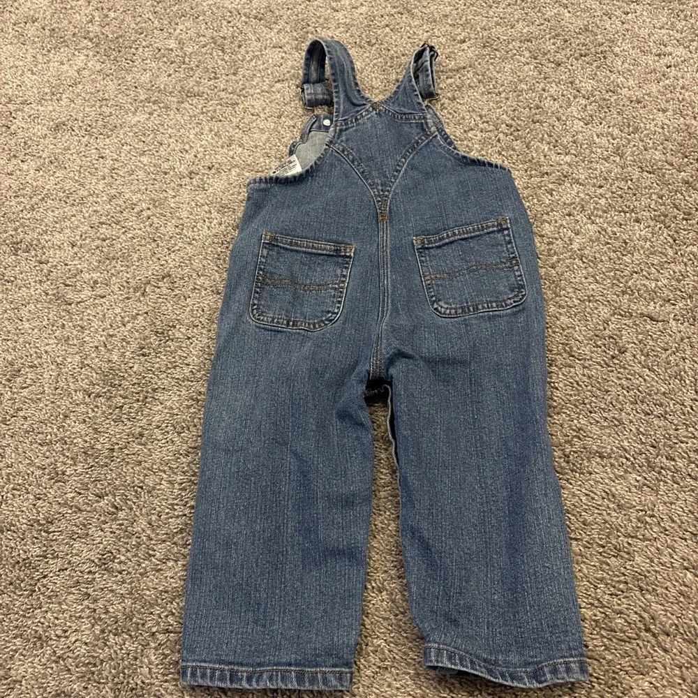 Carhartt Kids Denim Bib Overalls Toddler 18m Adjustable Straps Snap Legs